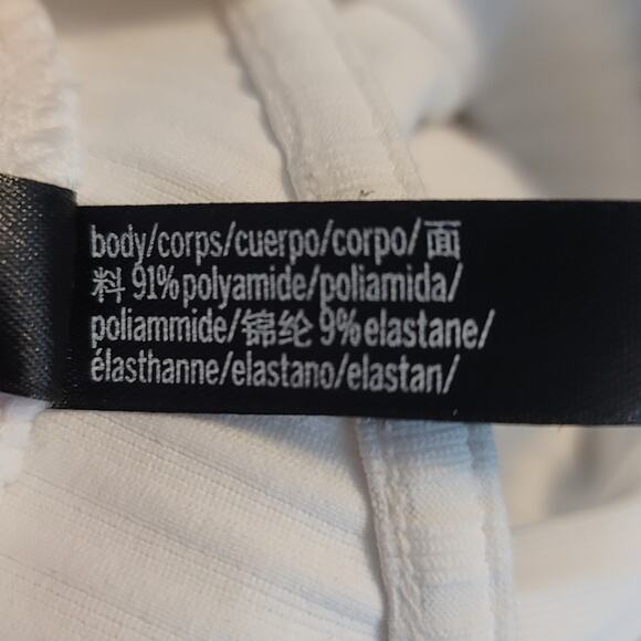 Victoria's Secret PINK Short Sleeve White Open Back Knit Top L - Picture 4 of 4